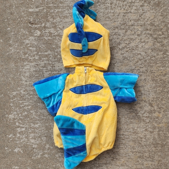 Disney The Little Mermaid‎ Plush Flounder Costume for Infants, Sz 0-3m - Picture 4 of 5